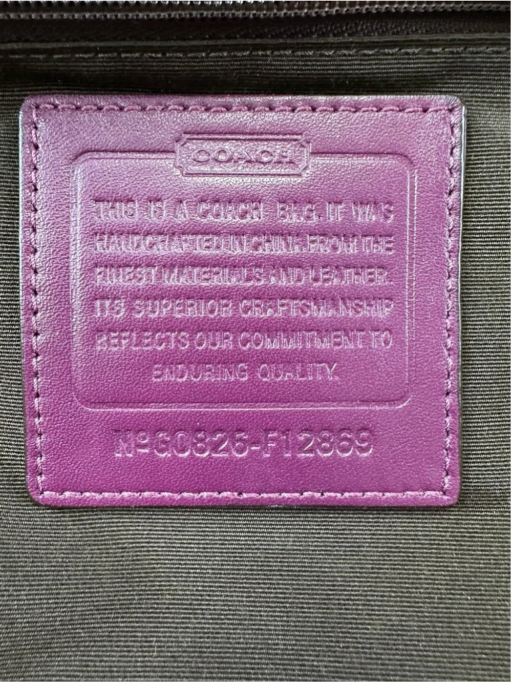 Coach 65th Anniversary Legacy Signature Double Turnlock Bag Plum G0826 F12869